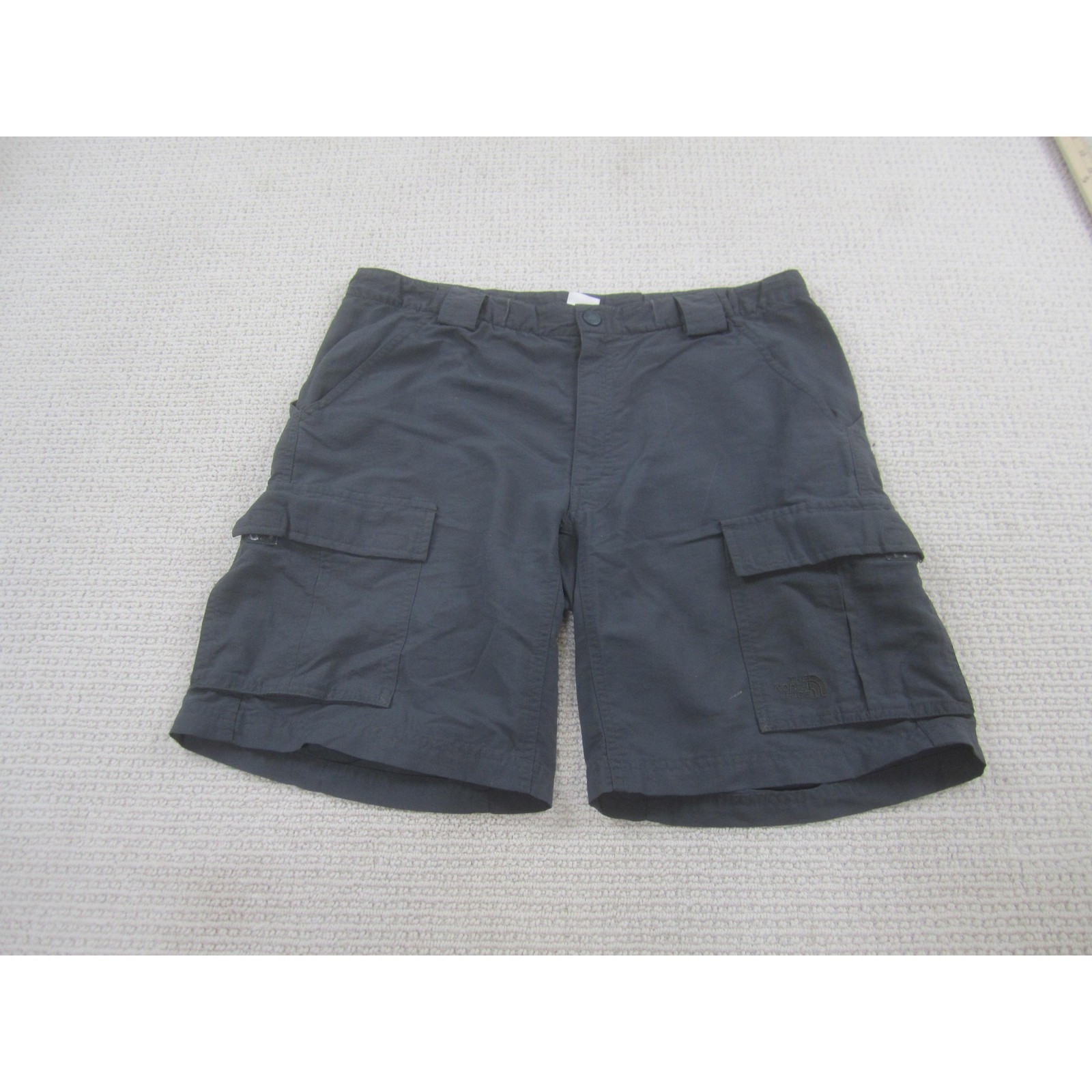 North Face Cargo Shorts Mens Medium Black Outdoor Hiking Nylon Utility Pockets